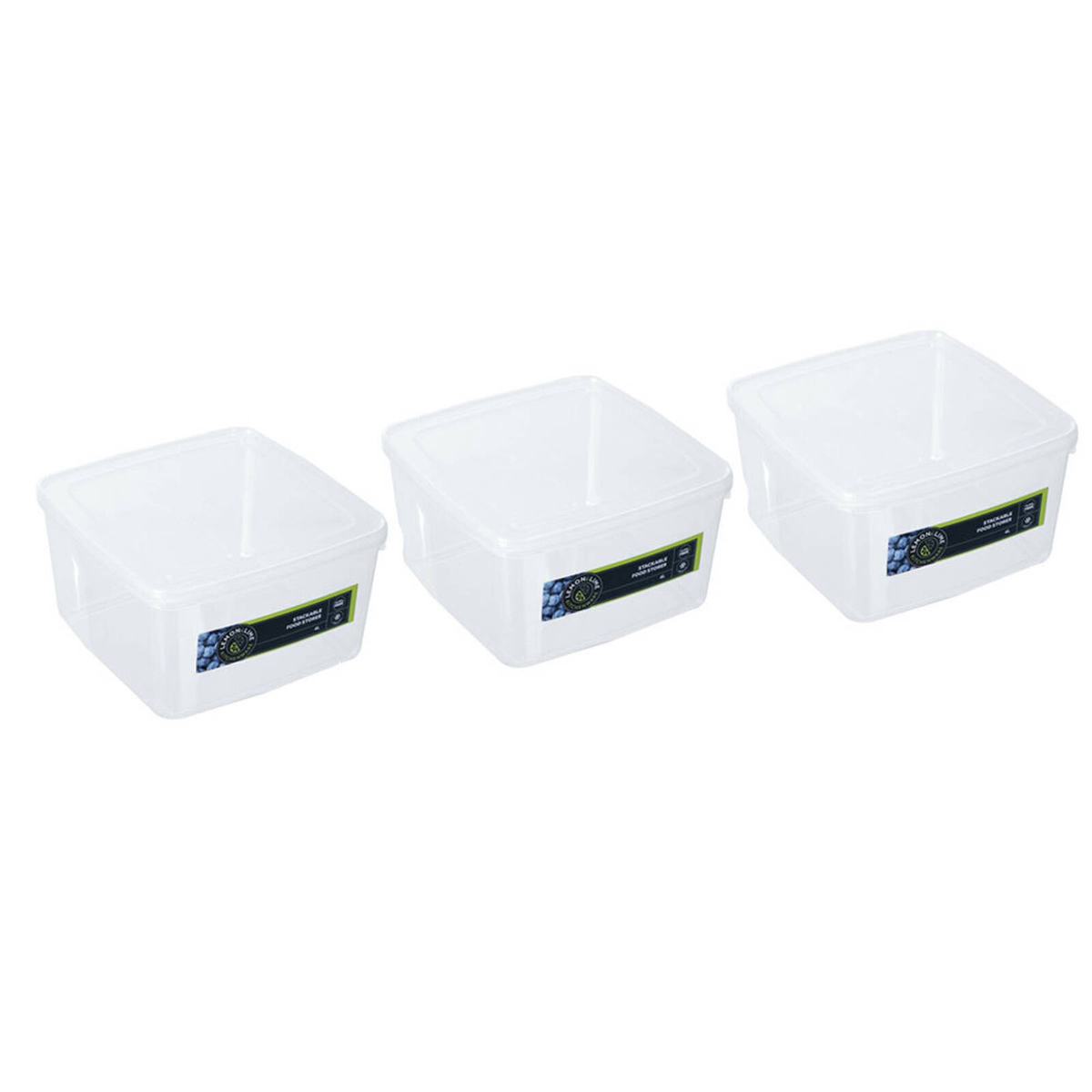 3x Lemon & Lime Keep Fresh 4L/21cm Food Storage Container w/Lid ...