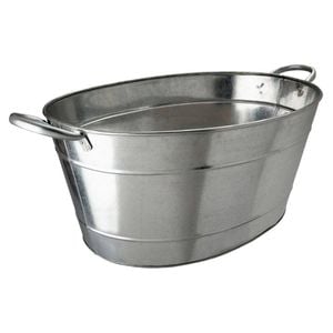 Beaumont Wine & Champagne Bucket Galvanised Steel Ice Pail Cooler Bar Accessory