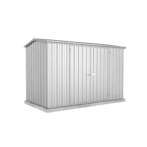 Absco Sheds 3.0 x 1.52 x 1.95m Zincalume Premier Double Door Garden Shed