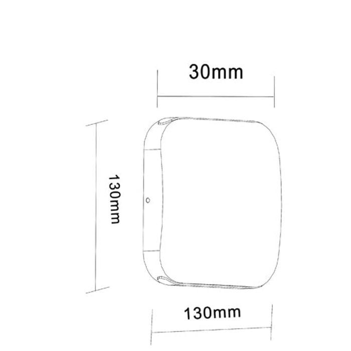 CLA Lighting Vox Surface Mounted LED Exterior Square Up/Down Wall Light ...