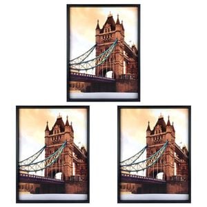 3PK Frankie & Me Wood Poster Picture Frame Home/Office Photo Decor 45x60cm Black