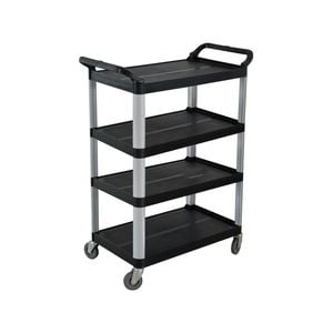 SOGA 4 950x500x1270mm Tier Food Trolley -Black