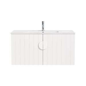 CIBO 900mm White Freshwater Wall Hung Bathroom Vanity With White Handle