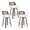 Artiss 60cm Wooden Bar Stools Set of 3 Swivel Kitchen Counter Stool Chair