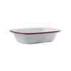 Urban Style Enamelware 20cm Pie Dish w/ Red Rim - White