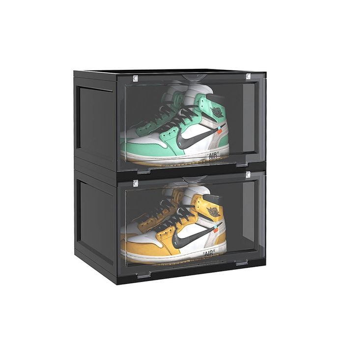 SOGA 2 Tier Black Shoe Box