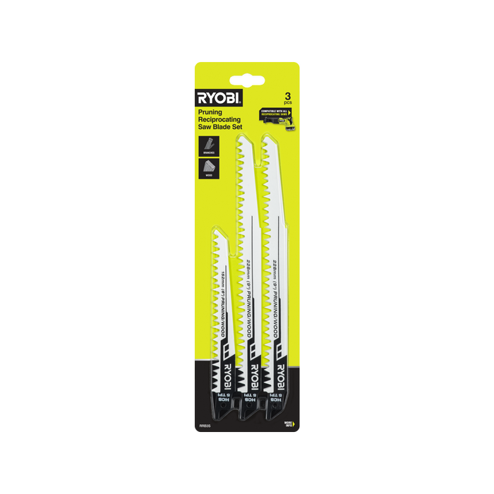 Ryobi 3 Piece Reciprocating Saw Blade Set