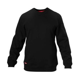 Hard Yakka Black Crew Neck Fleece Jumper - Size M