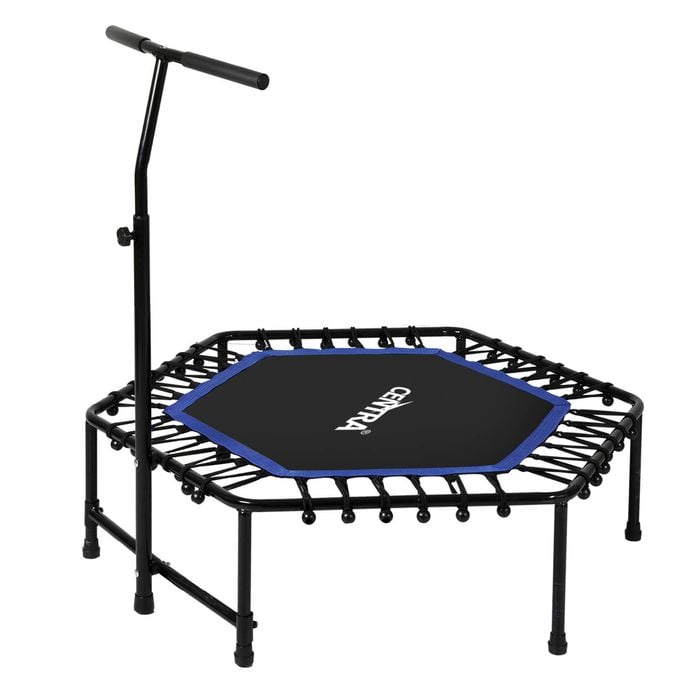 Centra 48 Inch Mini Fitness Trampoline Rebounder Bungees