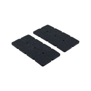 Surface Gard 25 x 25mm Black Round Floor Protection - 16 Pack