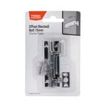 Taskmaster 75mm Chrome Plated Offset Necked Barrel Bolt - 75mm