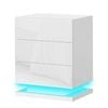ALFORDSON LED Bedside Table White