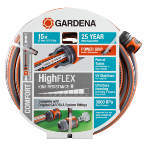 GARDENA 13mm x 15m HighFLEX Fitted Garden Hose