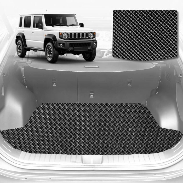6D Diamond Car Boot Mat for All-new Suzuki Jimny XL Auto 2023-Current-Cargo Mat-Black-Outback GT