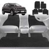 6D Diamond Car Floor Mats for VolksWagen T-Cross 2020-Current-Full Set-Black-Outback GT