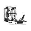 LSG GRK200 10-in-1 Home Gym Station, Power Rack, Smith Machine and Cable Crossover + 90kg Olympic Barbell & Bumper Plate Set