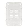 HPM ARTEOR 4 Gang Wall Switch - No Coverplate - White