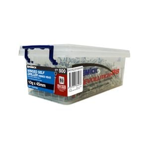 Bremick 10g x 45mm B8 Winged Self Driller Ribbed Head Screws - 500 Pack