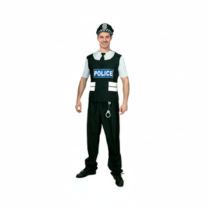 More Than Party Adult Police Man Costume Complete Set S/M