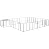 vidaXL Dog Kennel Silver 25.41 m² Steel Outdoor Puppy Enclosure Dog Cage House