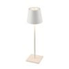 Telbix Clio Modern Table Desk Lamp Light Metal White Sand