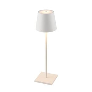 Telbix Clio Modern Table Desk Lamp Light Metal White Sand