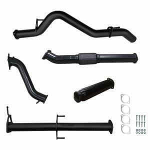 Ignite Exhausts Turbo Back For Mitsubishi Ml Triton 3.2l 3" No Cat With Hotdog Black Aluminised Steel