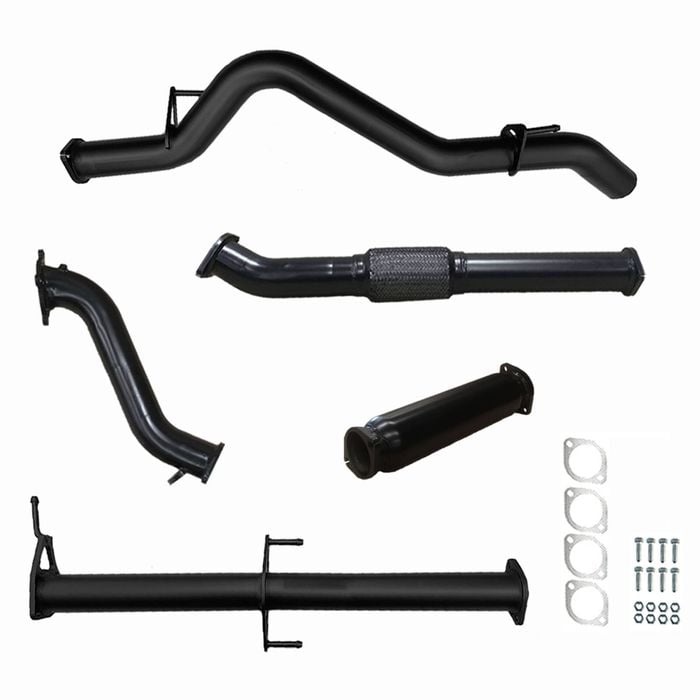 Ignite Exhausts Turbo Back For Mitsubishi Ml Triton 3.2l 3" No Cat With Hotdog Black Aluminised Steel