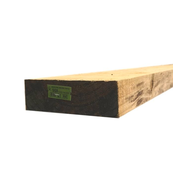 150 x 50mm SG8 H4 Wet Sawn Treated Timber - Per Linear Metre