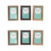 6PK Unigift Aspect 10x15cm MDF/Glass Picture Frame - Assorted