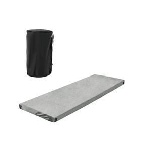 Costway 1.8m Roll Up Travel Mattress Portable Memory Foam Camping Mattress W/carry Bag Single Grey