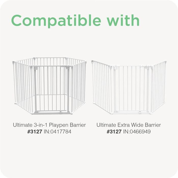 Perma Child Safety White Ultimate 3-In-1 Playpen Barrier Gate