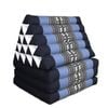 Jumbo Thai Triangle Pillow 3 Fold - Handmade Kapok Daybed Cushion - Navy