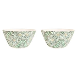 2x Urban ES Journey 25cm Salad Bowl Dinnerware - Green