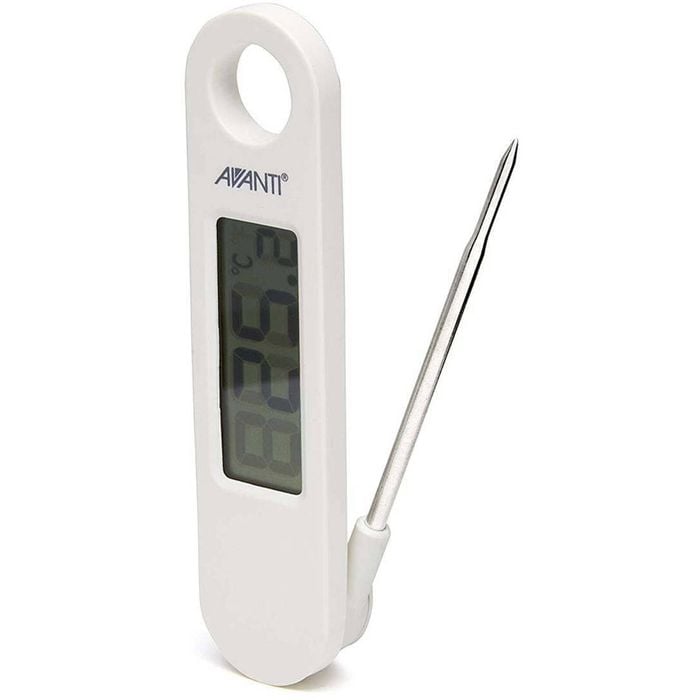 Avanti Fold Steak Thermometer Probe Cooking/Grilling Temperature Gauge White