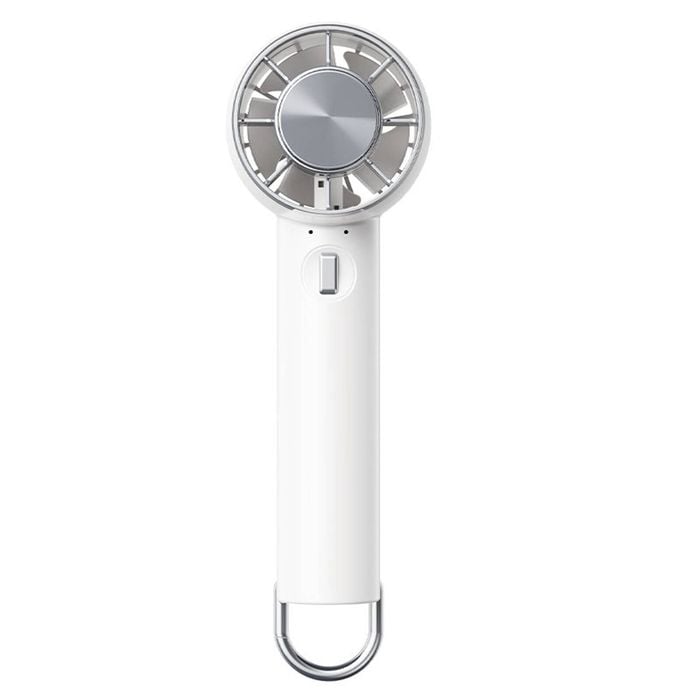 Catzon Portable Handheld Fan with Adjustable Gears Ice Cooling Pad-White
