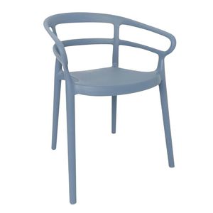 Bolero Mateo Cafe Chairs Slate Blue (2 Pack) - DX980