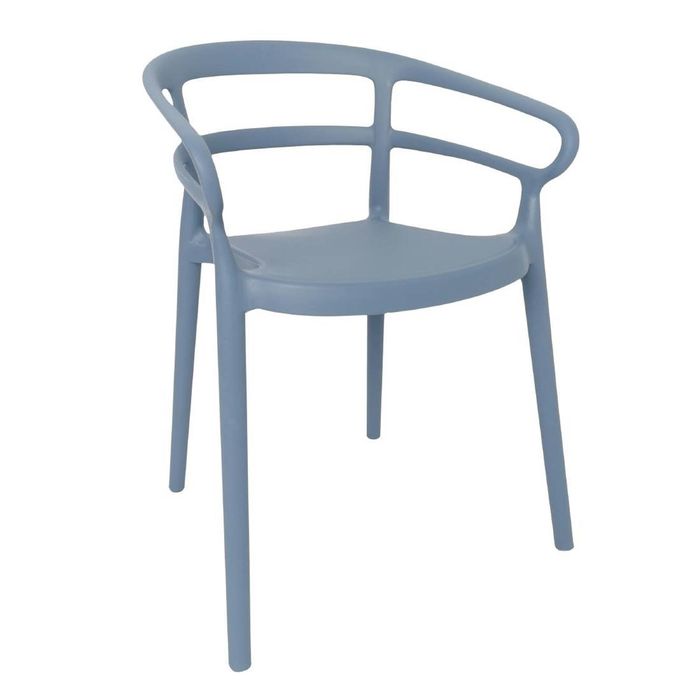 Bolero Mateo Cafe Chairs Slate Blue (2 Pack) - DX980