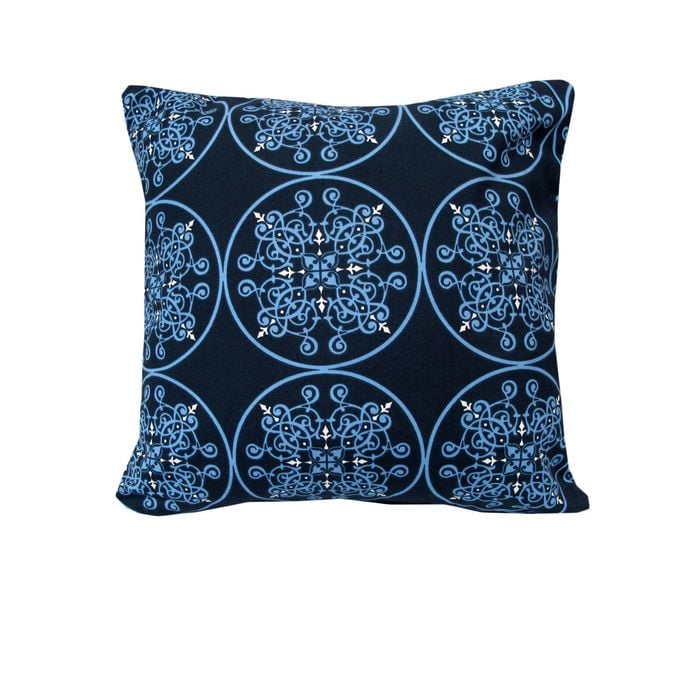 Rapee Mosaic Print Cushion Cover - Blue