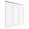 Lugna 2400 x 1801-2700mm Clear Anodised Optiglass Panels Wardrobe Triple Sliding Doors