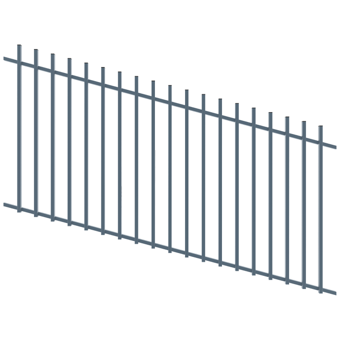 ProtectorAl 1201 - 2400 x 1200mm Deep Ocean Raked 16-30º Batten Pool Fence Panel