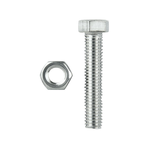 Pinnacle M8 x 50mm Zinc Plated Hex Head Bolts And Nuts - 4 Pack
