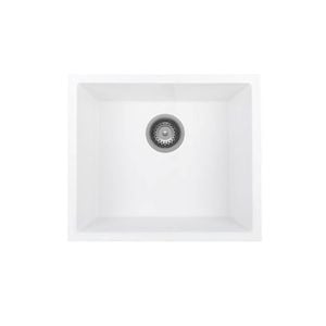 Amelie Deauville 530mm Quartz Single Bowl Sink White