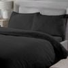 Luxor Super King  Teddy Fleece Soft Warm Quilt Doona Duvet Cover  Set Black