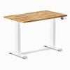 Desky Dual Mini Acacia Hardwood Sit To Stand Desk 800x500mm Matte Black Frame