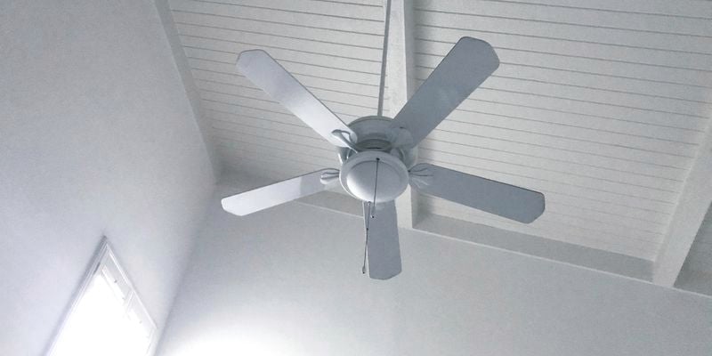 Indoor white ceiling fan 