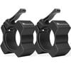 METEOR 50mm Black Aluminium Olympic Barbell Collars Clamps