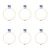 6pk Malli Sewing Round Wooden Embroidery/cross Stitch Diy Fabric Hoop 25cm Brown