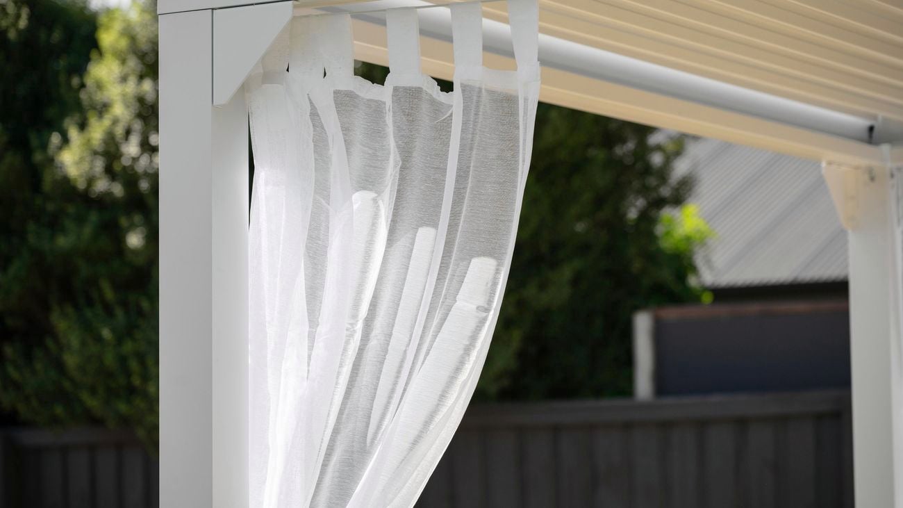 white sheer curtains