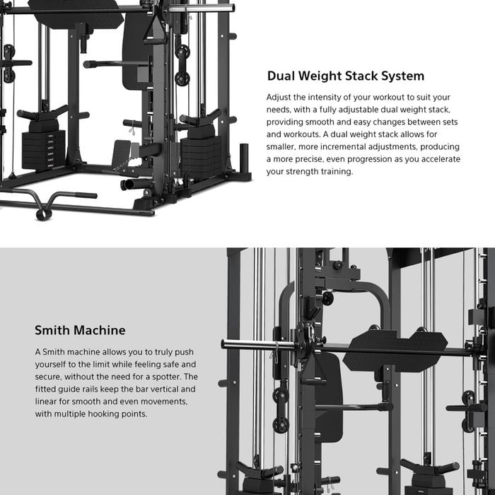 LSG GRK200 10-in-1 Home Gym Station, Power Rack, Smith Machine and ...